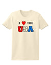 I Love Heart the USA Womens T-Shirt-Womens T-Shirt-TooLoud-Natural-X-Small-Davson Sales