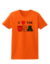 I Love Heart the USA Womens T-Shirt-Womens T-Shirt-TooLoud-Orange-X-Small-Davson Sales