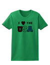 I Love Heart the USA Womens T-Shirt-Womens T-Shirt-TooLoud-Kelly-Green-X-Small-Davson Sales