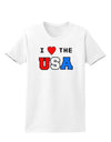 I Love Heart the USA Womens T-Shirt-Womens T-Shirt-TooLoud-White-X-Small-Davson Sales