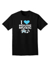 I Love House Blue Adult Dark T-Shirt-Mens T-Shirt-TooLoud-Black-Small-Davson Sales