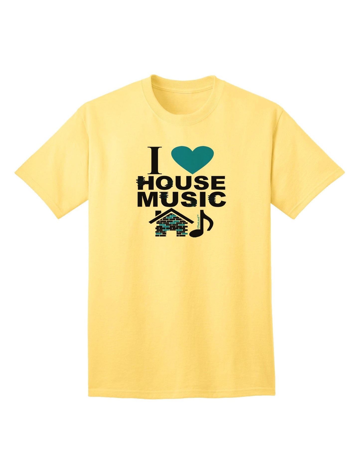 I Love House Blue Adult T-Shirt-Mens T-Shirt-TooLoud-Yellow-Small-Davson Sales