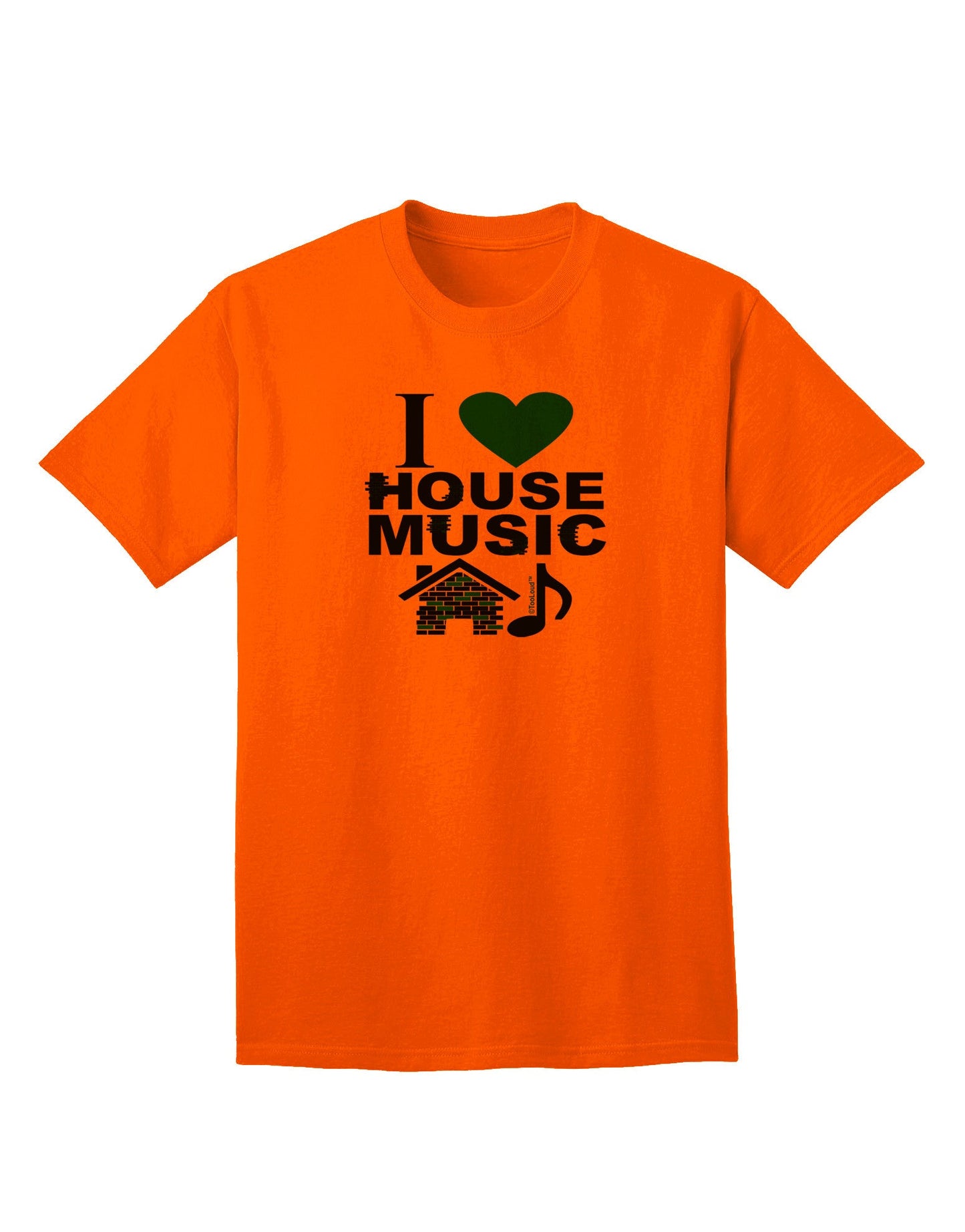 I Love House Blue Adult T-Shirt-Mens T-Shirt-TooLoud-Orange-Small-Davson Sales