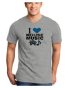 I Love House Blue Adult V-Neck T-shirt-Mens V-Neck T-Shirt-TooLoud-HeatherGray-Small-Davson Sales