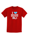 I Love House Blue Childrens Dark T-Shirt-Childrens T-Shirt-TooLoud-Red-X-Small-Davson Sales