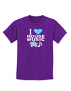 I Love House Blue Childrens Dark T-Shirt-Childrens T-Shirt-TooLoud-Purple-X-Small-Davson Sales