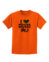 I Love House Blue Childrens T-Shirt-Childrens T-Shirt-TooLoud-Orange-X-Small-Davson Sales