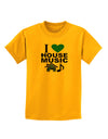 I Love House Blue Childrens T-Shirt-Childrens T-Shirt-TooLoud-Gold-X-Small-Davson Sales