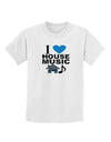 I Love House Blue Childrens T-Shirt-Childrens T-Shirt-TooLoud-White-X-Small-Davson Sales