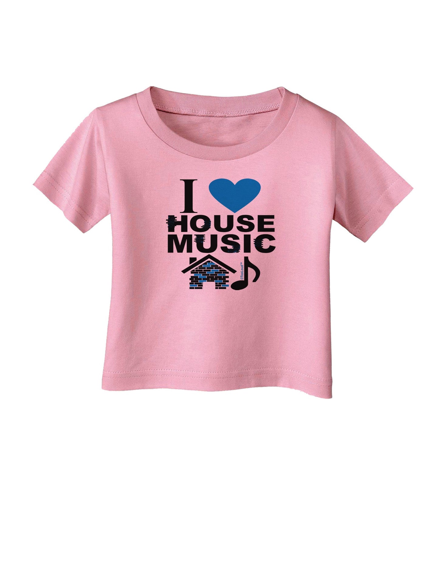 I Love House Blue Infant T-Shirt-Infant T-Shirt-TooLoud-Candy-Pink-06-Months-Davson Sales