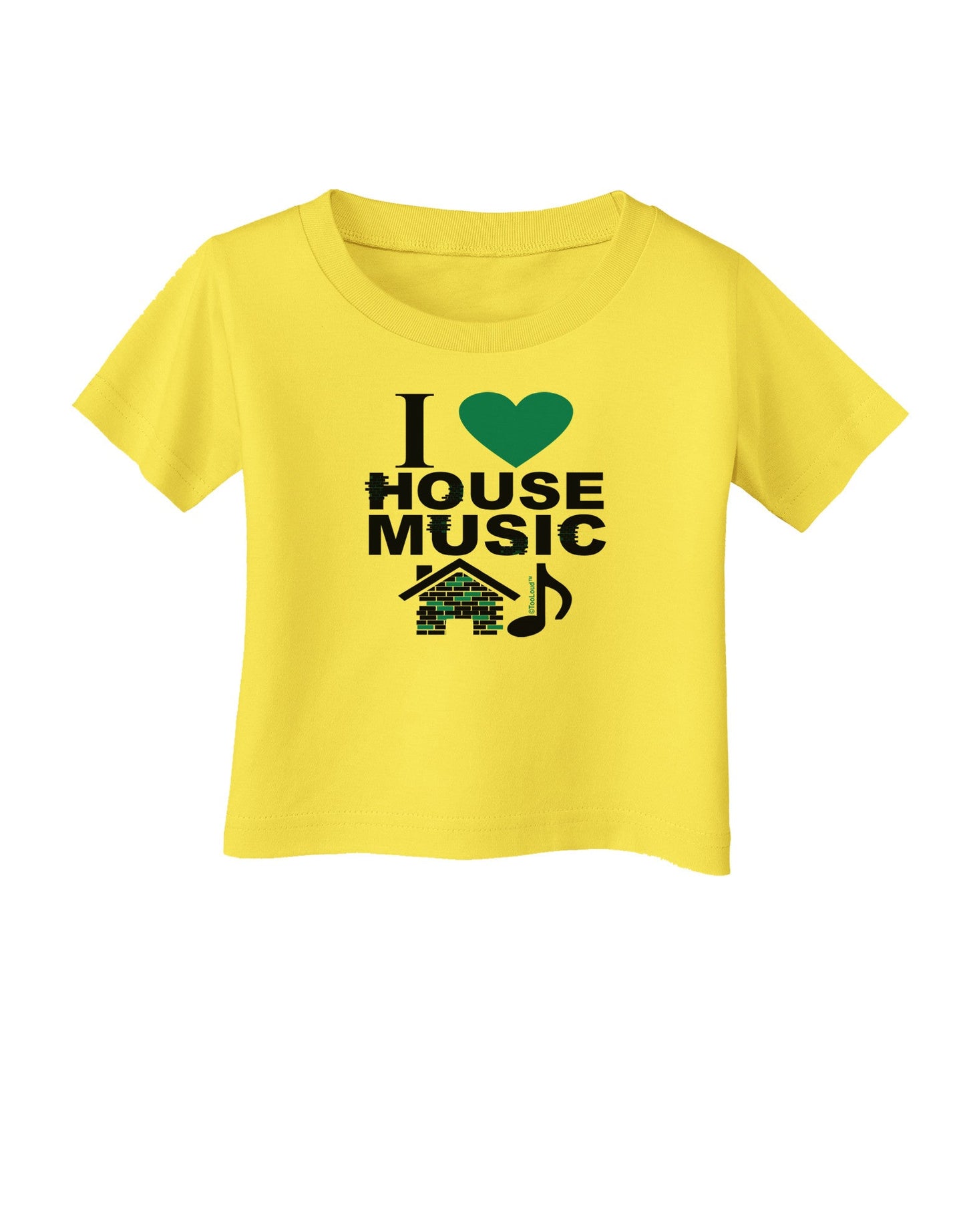 I Love House Blue Infant T-Shirt-Infant T-Shirt-TooLoud-Yellow-06-Months-Davson Sales
