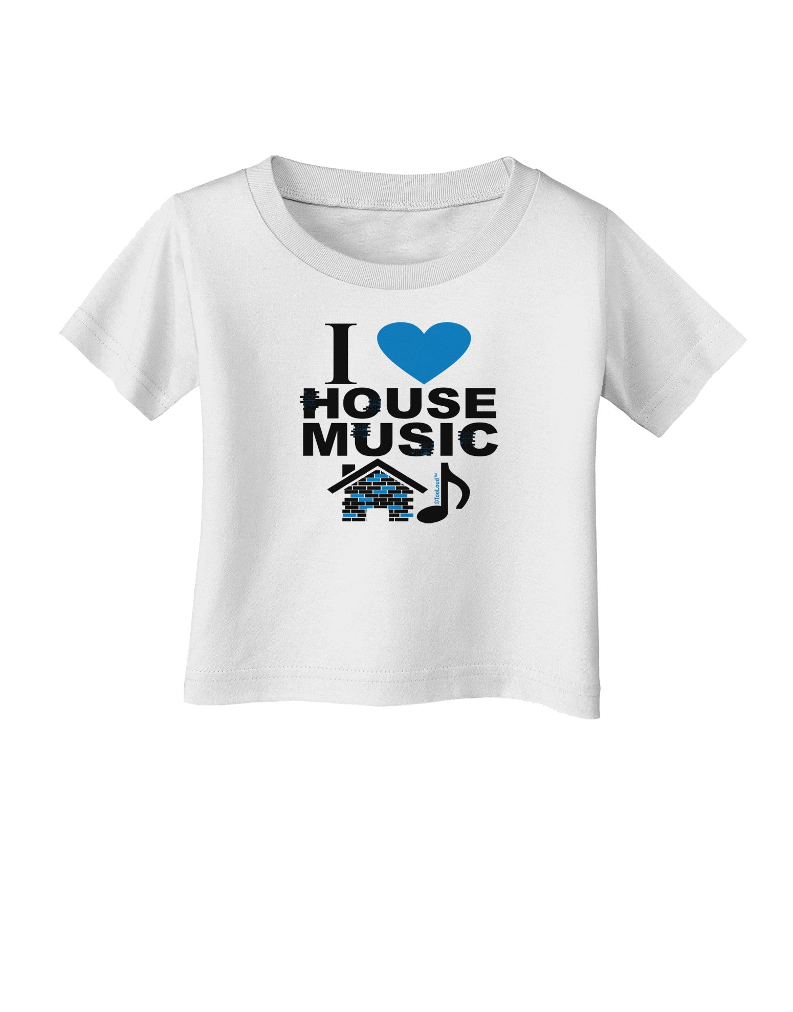 I Love House Blue Infant T-Shirt-Infant T-Shirt-TooLoud-White-06-Months-Davson Sales