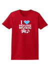 I Love House Blue Womens Dark T-Shirt-TooLoud-Red-X-Small-Davson Sales