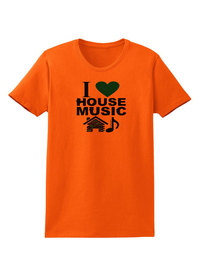 I Love House Blue Womens T-Shirt-Womens T-Shirt-TooLoud-Orange-X-Small-Davson Sales