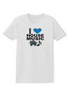 I Love House Blue Womens T-Shirt-Womens T-Shirt-TooLoud-White-X-Small-Davson Sales