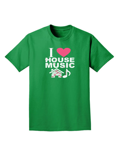 I Love House Pink Adult Dark T-Shirt-Mens T-Shirt-TooLoud-Kelly-Green-Small-Davson Sales