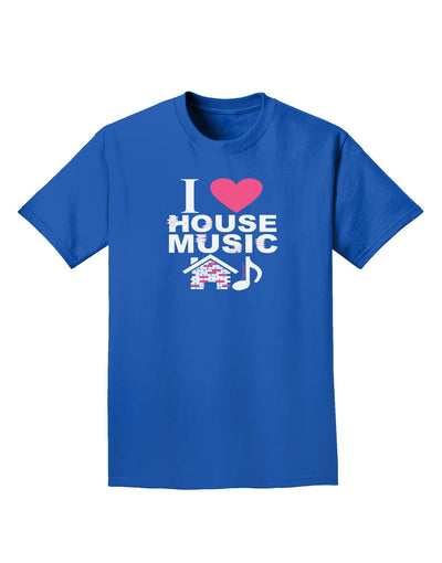 I Love House Pink Adult Dark T-Shirt-Mens T-Shirt-TooLoud-Royal-Blue-Small-Davson Sales