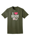 I Love House Pink Adult Dark T-Shirt-Mens T-Shirt-TooLoud-Military-Green-Small-Davson Sales