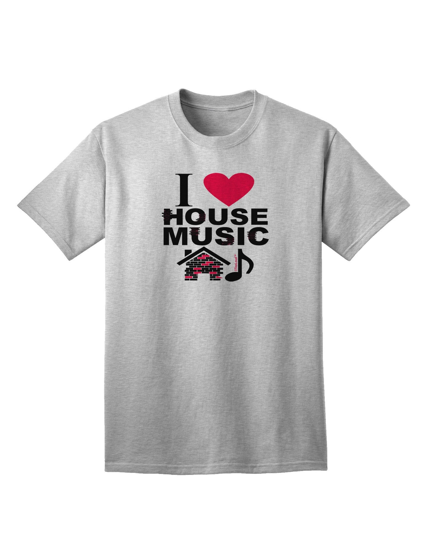 I Love House Pink Adult T-Shirt-Mens T-Shirt-TooLoud-AshGray-Small-Davson Sales