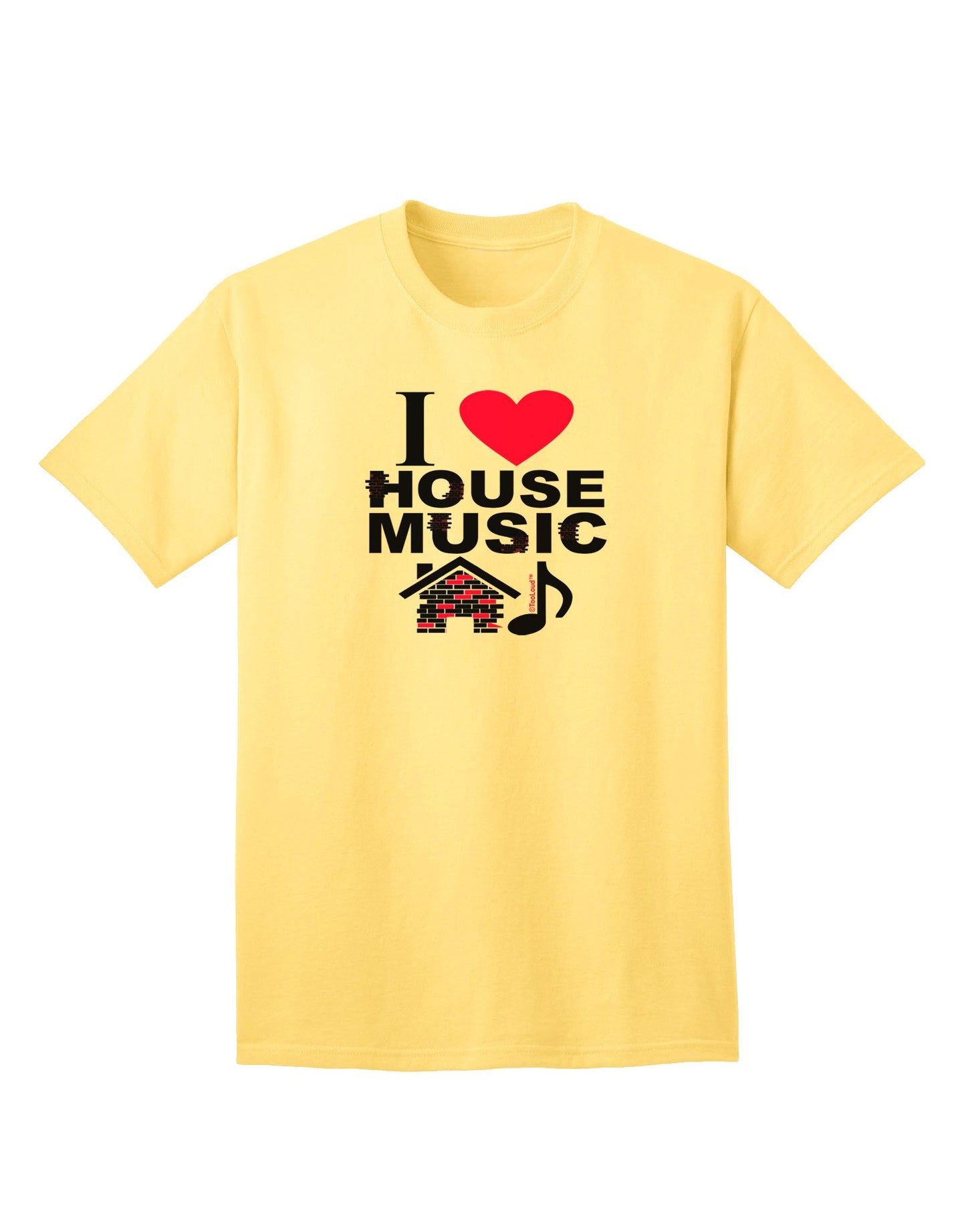 I Love House Pink Adult T-Shirt-Mens T-Shirt-TooLoud-Yellow-Small-Davson Sales