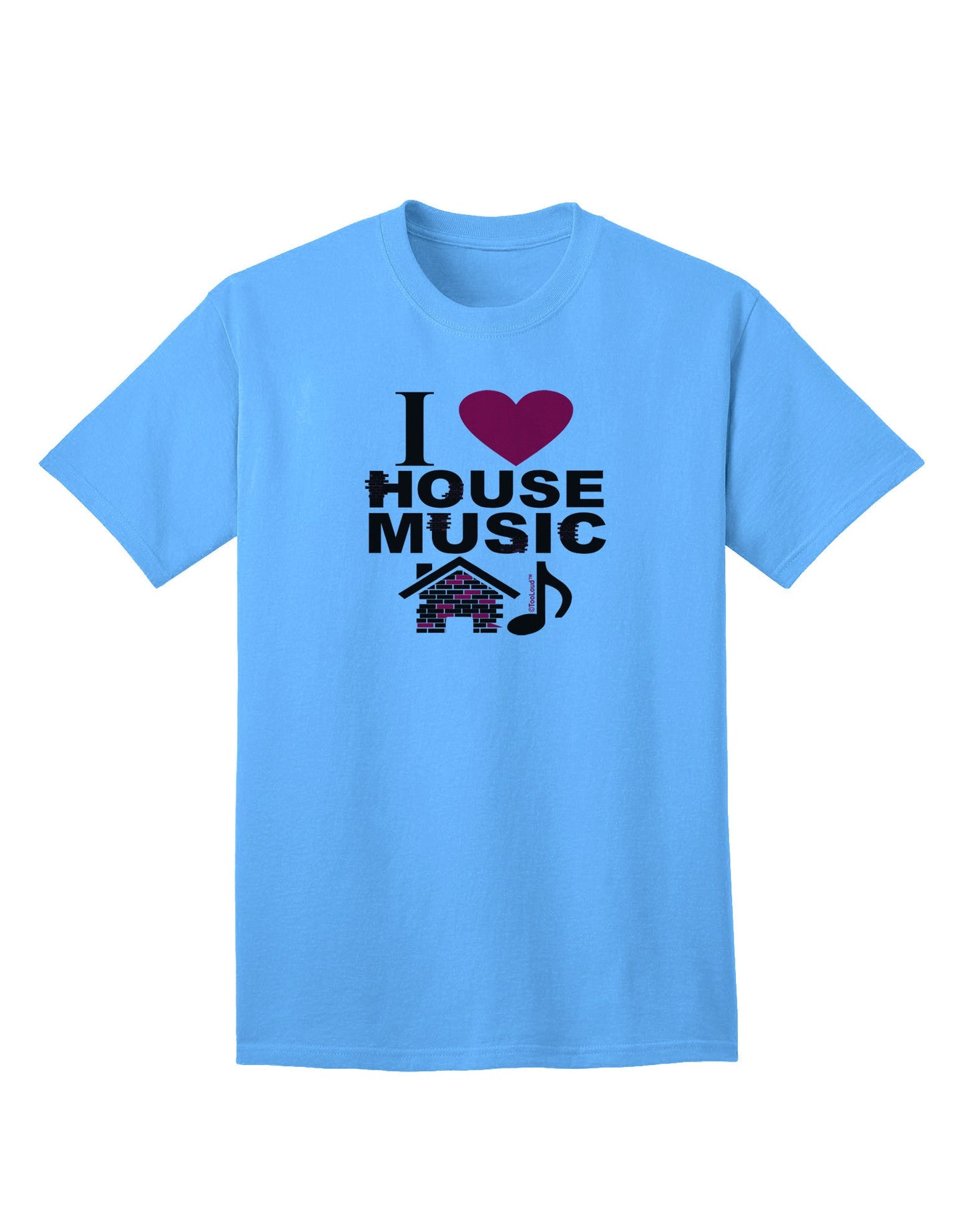 I Love House Pink Adult T-Shirt-Mens T-Shirt-TooLoud-Aquatic-Blue-Small-Davson Sales