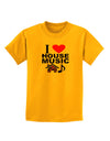 I Love House Pink Childrens T-Shirt-Childrens T-Shirt-TooLoud-Gold-X-Small-Davson Sales