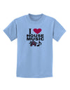 I Love House Pink Childrens T-Shirt-Childrens T-Shirt-TooLoud-Light-Blue-X-Small-Davson Sales