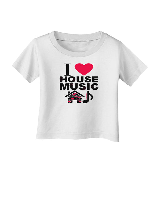 I Love House Pink Infant T-Shirt-Infant T-Shirt-TooLoud-White-06-Months-Davson Sales