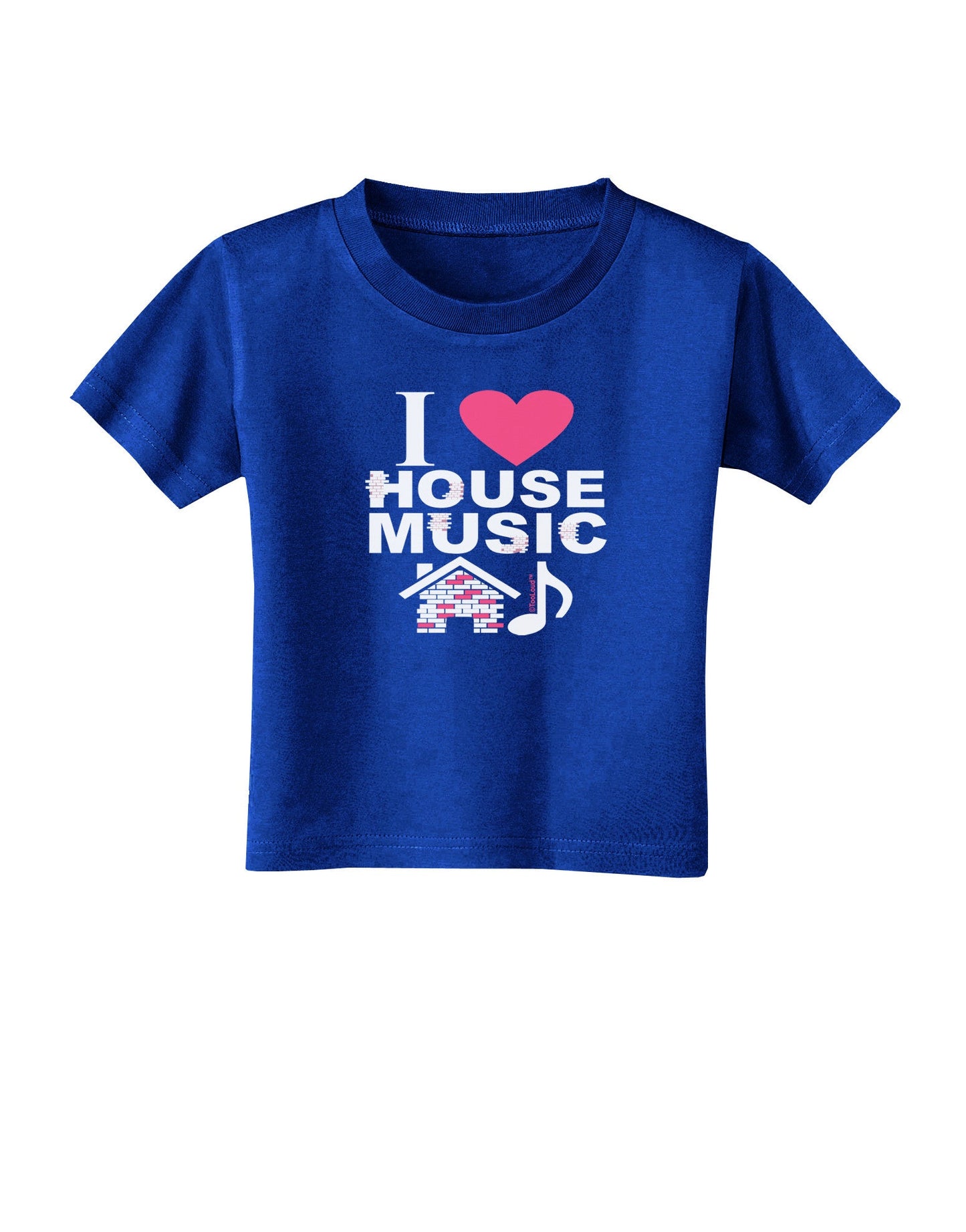 I Love House Pink Toddler T-Shirt Dark-Toddler T-Shirt-TooLoud-Royal-Blue-2T-Davson Sales