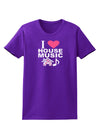 I Love House Pink Womens Dark T-Shirt-TooLoud-Purple-X-Small-Davson Sales