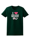 I Love House Pink Womens Dark T-Shirt-TooLoud-Forest-Green-Small-Davson Sales