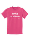 I Love My Boyfriend Videogames Childrens Dark T-Shirt-Childrens T-Shirt-TooLoud-Sangria-X-Small-Davson Sales