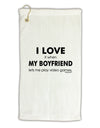 I Love My Boyfriend Videogames Micro Terry Gromet Golf Towel 11&#x22;x19-Golf Towel-TooLoud-White-Davson Sales