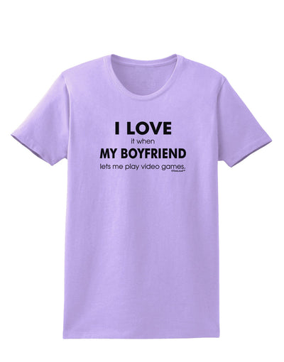 I Love My Boyfriend Videogames Womens T-Shirt-Womens T-Shirt-TooLoud-Lavender-X-Small-Davson Sales