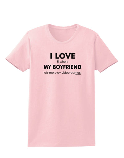 I Love My Boyfriend Videogames Womens T-Shirt-Womens T-Shirt-TooLoud-PalePink-X-Small-Davson Sales