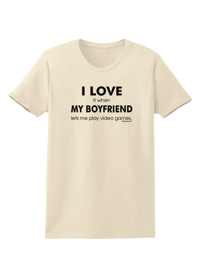 I Love My Boyfriend Videogames Womens T-Shirt-Womens T-Shirt-TooLoud-Natural-X-Small-Davson Sales