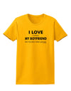 I Love My Boyfriend Videogames Womens T-Shirt-Womens T-Shirt-TooLoud-Gold-X-Small-Davson Sales