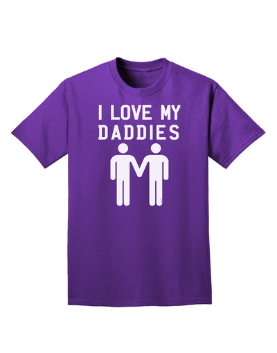 I Love My Daddies Gay Fathers Adult Dark T-Shirt-Mens T-Shirt-TooLoud-Purple-Small-Davson Sales