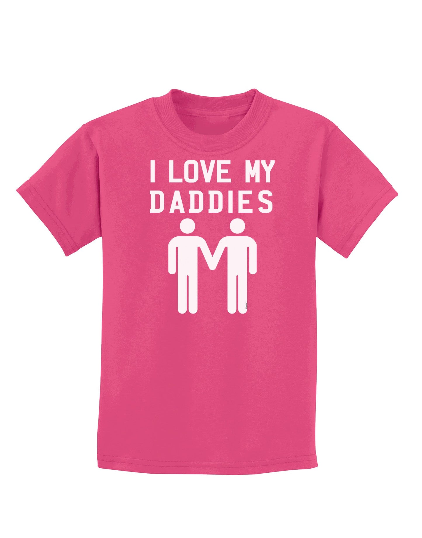 I Love My Daddies Gay Fathers Childrens Dark T-Shirt-Childrens T-Shirt-TooLoud-Sangria-X-Small-Davson Sales