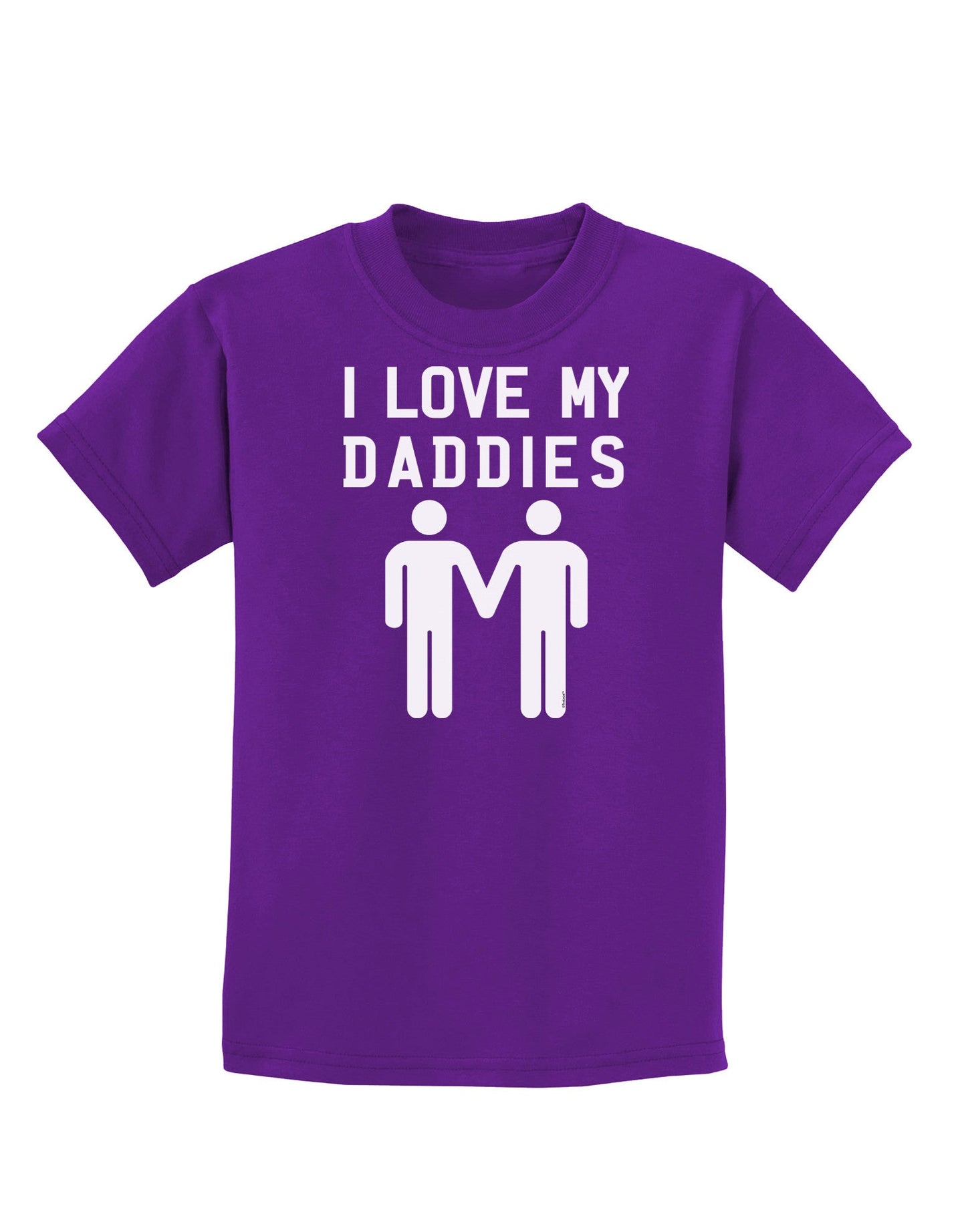 I Love My Daddies Gay Fathers Childrens Dark T-Shirt-Childrens T-Shirt-TooLoud-Purple-X-Small-Davson Sales