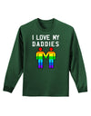 I Love My Daddies LGBT Adult Long Sleeve Dark T-Shirt-TooLoud-Dark-Green-Small-Davson Sales