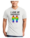 I Love My Daddies LGBT Adult V-Neck T-shirt-Mens V-Neck T-Shirt-TooLoud-White-Small-Davson Sales