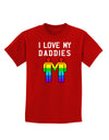 I Love My Daddies LGBT Childrens Dark T-Shirt-Childrens T-Shirt-TooLoud-Red-X-Small-Davson Sales