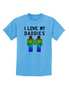 I Love My Daddies LGBT Childrens T-Shirt-Childrens T-Shirt-TooLoud-Aquatic-Blue-X-Small-Davson Sales