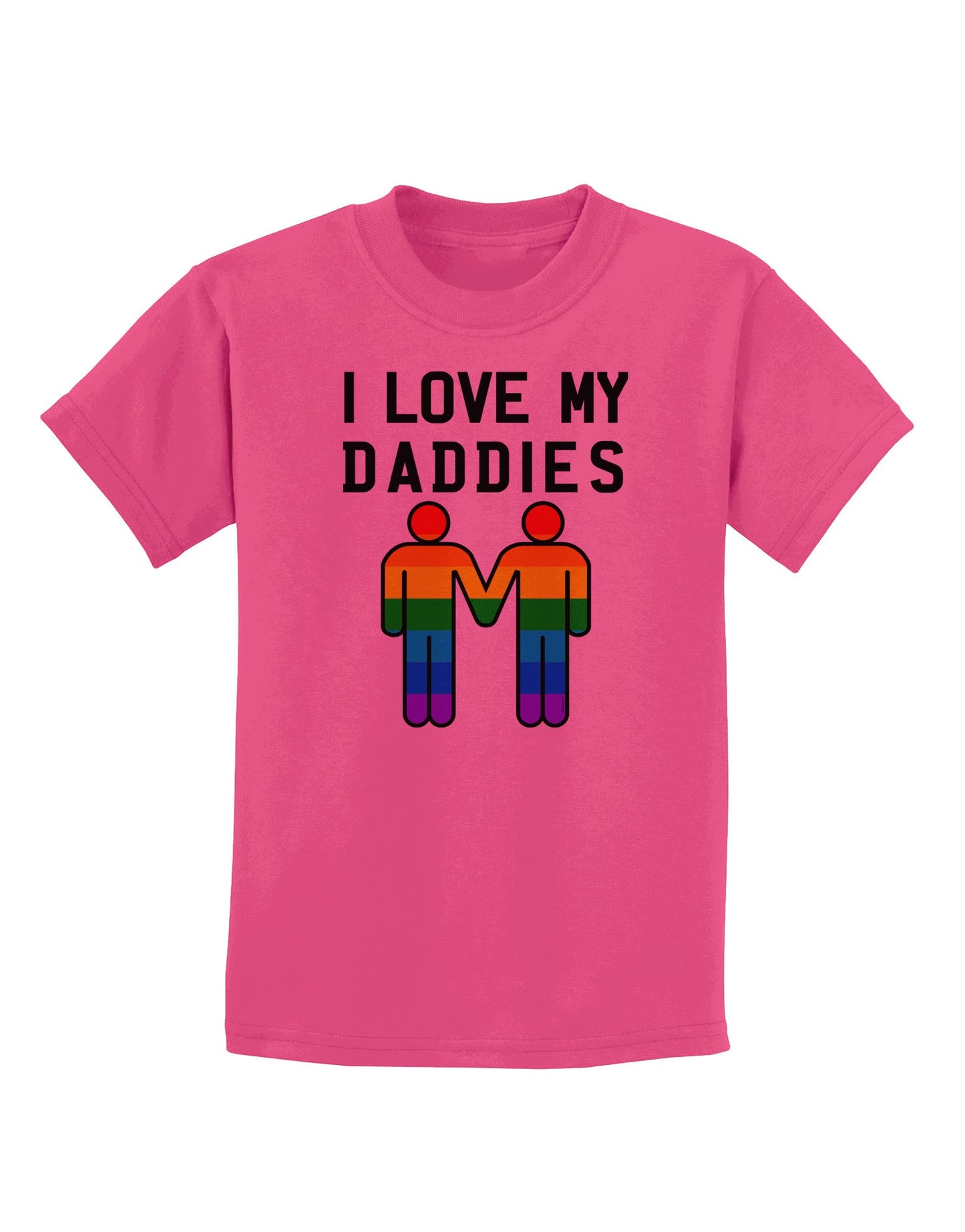 I Love My Daddies LGBT Childrens T-Shirt-Childrens T-Shirt-TooLoud-Sangria-X-Small-Davson Sales