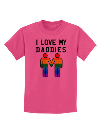 I Love My Daddies LGBT Childrens T-Shirt-Childrens T-Shirt-TooLoud-Sangria-X-Small-Davson Sales