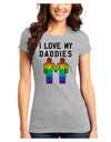 I Love My Daddies LGBT Juniors T-Shirt-Womens Juniors T-Shirt-TooLoud-Ash-Gray-Juniors Fitted XS-Davson Sales