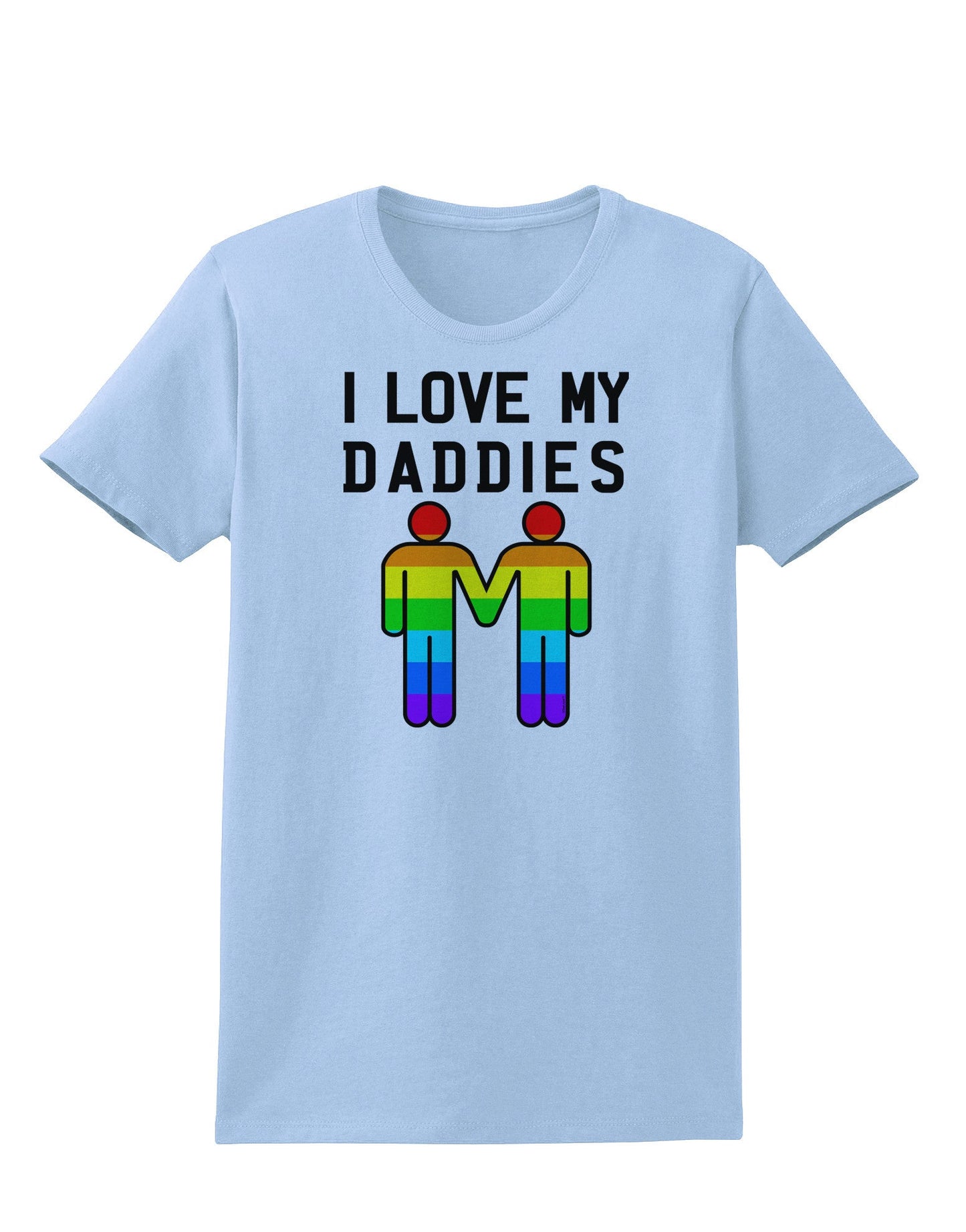 I Love My Daddies LGBT Womens T-Shirt-Womens T-Shirt-TooLoud-Light-Blue-X-Small-Davson Sales