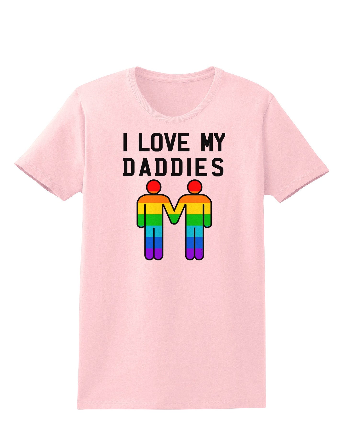 I Love My Daddies LGBT Womens T-Shirt-Womens T-Shirt-TooLoud-PalePink-X-Small-Davson Sales