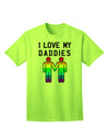 I Love My Daddies - Premium LGBT Adult T-Shirt Collection-Mens T-shirts-TooLoud-Neon-Green-Small-Davson Sales
